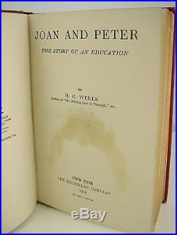 Joan and Peter Signed by H. G. WELLS First Edition 1918 1st Printing