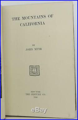 John Muir / The Mountains of California Signed 1st Edition 1894 #1503119