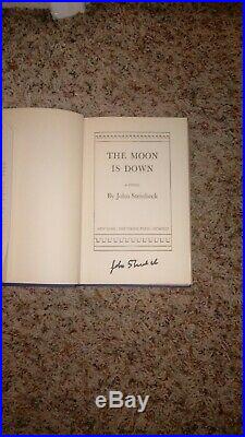 John Steinbeck Signed 1942 Hard Cover First Edition (THE MOON IS DOWN) DJ