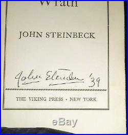 John Steinbeck Signed, First Edition, The Grapes Of Wrath