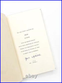 John Updike / BECH IS BACK Signed 1st Edition 1982