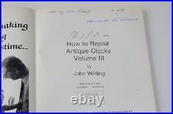 John Wilding clockmakers books. 3 are signed. Some First Edition Horology Clocks