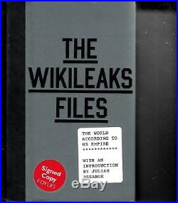 Julian Assange The Wikileaks Files Signed First Edition Brand New