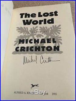 Jurassic Park Lost World Signed First Editions Mint Michael Crichton