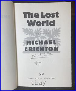Jurassic Park & The Lost World By Michael Crichton Signed First Edition Books