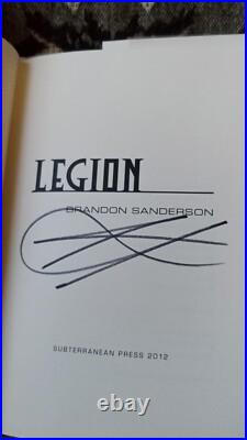 LEGION Brandon Sanderson SIGNED First Edition Limited Subterranean Press