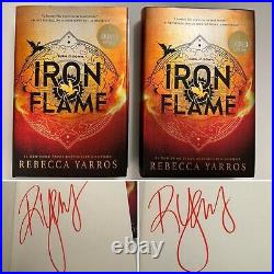 LOT of (2) SIGNED IRON FLAME Sprayed Edges REBECCA YARROS 1st First Edition