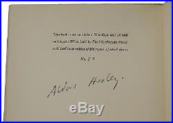 Leda SIGNED by ALDOUS HUXLEY First Numbered Limited Edition of 361 1929