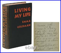 Living my Life SIGNED by EMMA GOLDMAN First One-Volume Edition Anarchism