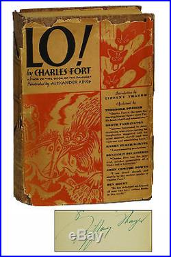 Lo! Charles Fort SIGNED by TIFFANY THAYER FORTEAN SOCIETY First Edition 1931