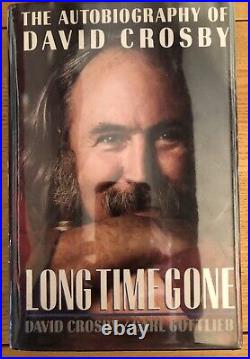 Long Time Gone by David Crosby (1988, Hardcover) Signed First Edition Excellent
