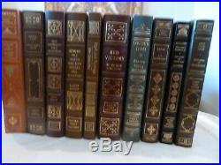 Lot of 10 Franklin Library & Easton Press Signed First Editions Leather Bound