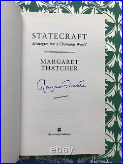 MARGARET THATCHER. Statecraft, 2002, 1st edition, SIGNED BY THATCHER