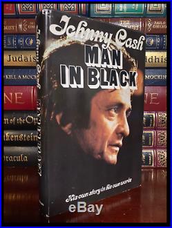 Man In Black SIGNED by JOHNNY CASH His Story Hardback 1st Edition First Print