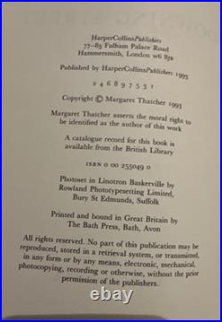 Margaret THATCHER The Downing Street Years SIGNED 1st Edition 1st Imp 1993