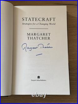 Margaret Thatcher British Prime Minister Statecraft Signed 1st Edtn Book