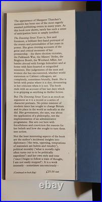 Margaret Thatcher'The Downing Street Years' Unread 1st Edition Hand signed