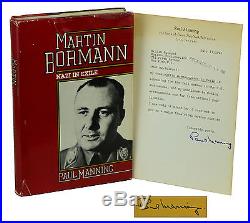 Martin Bormann Nazi in Exile PAUL MANNING SIGNED First Edition 1981 Conspiracy