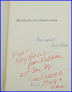 Mastering the Art of French Cooking JULIA CHILD SIGNED First Edition 8th Print