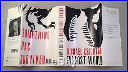 Michael Crichton-2 Books! -SIGNED! -First/1st Editions-Jurassic Park-Lost World