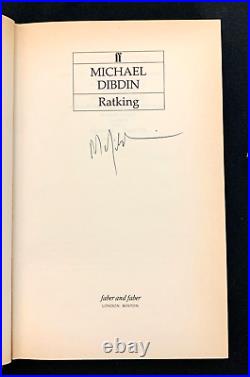 Michael Dibdin Ratking SIGNED 1st/1st Faber 1988 F/F