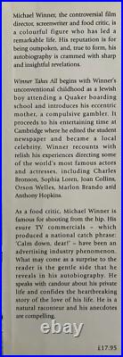 Michael Winner Winner Takes All signed first hardback edition Michael Winner Winner Takes All signed first hardback edition