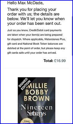 Millie Bobby Brown Nineteen Steps SIGNED Hardback First edition Stranger Things