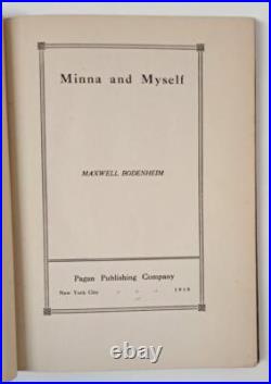 Minna And Myself by Maxwell Bodenheim Signed Inscribed 1918 First Edition Poetry