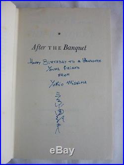 Mishima, Yukio'After the Banquet', SIGNED INSCRIBED first edition 1st/1st