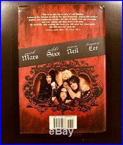 Motley Crue Band SIGNED Hardcover The Dirt Book First Edition 2001 Look