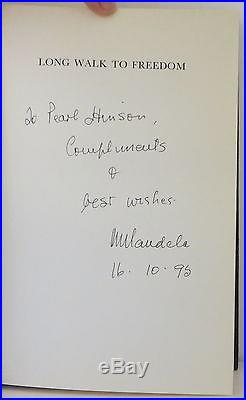 NELSON MANDELA Long Walk to Freedom INSCRIBED FIRST EDITION