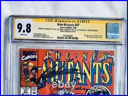 NEW MUTANTS #87 CGC 9.8 SS (1st Cable) x5 Signed NEWSSTAND VARIANT LIEFELD