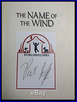 Name of the Wind SIGNED by PATRICK ROTHFUSS Hardback 1st Edition Print Green