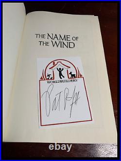 Name of the Wind SIGNED by PATRICK ROTHFUSS Hardback 1st Edition Print Green 2