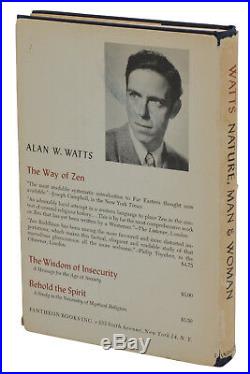 Nature, Man and Woman ALAN WATTS SIGNED First Edition 1st Printing 1958 Zen