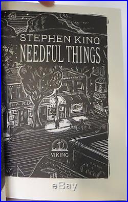 Needful Things by Stephen King (1991, Hardcover) INSCRIBED FIRST EDITION
