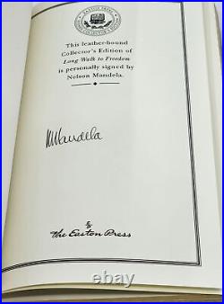Nelson Mandela LONG WALK TO FREEDOM Signed Easton Press 1st Edition 2000 with COA