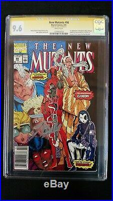 New Mutants #98 Cgc 9.6 Ss Signed Stan Lee 1st Deadpool Htf Newsstand Variant