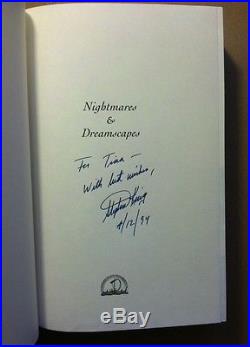 Nightmares and Dreamscapes by Stephen King (Signed, First Edition, Hardcover)