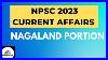 Npsc Prelims 2023 Nagaland Current Affairs