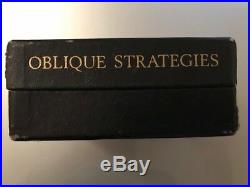 OBLIQUE STRATEGIES Brian Eno / Peter Schmidt 1st EDITION 1975 numbered/signed