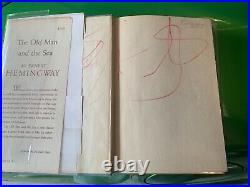 Old Man and the Sea ERNEST HEMINGWAY Signed Limited First Edition STORAGE FIND
