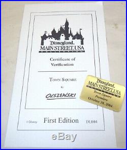 Olszewski Disneyland Main Street USA Town Square 1955 1st Edition withBox Signed