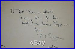 P. L. Travers SIGNED & Inscribed Mary Poppins Comes Back First Edition 1933