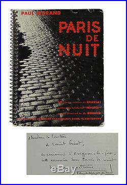Paris de Nuit SIGNED by PAUL MORAND BRASSAI First Edition 1933 1st