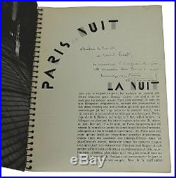 Paris de Nuit SIGNED by PAUL MORAND BRASSAI First Edition 1933 1st