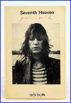 Patti Smith Signed 1st Edition 1972 Seventh Heaven Punk Poetry Paperback