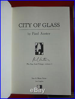 Paul Auster,'New York Trilogy' all first editions all SIGNED, City of Glass