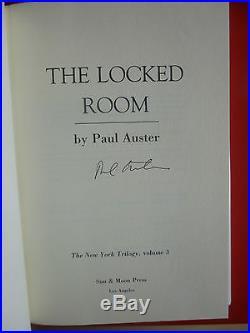 Paul Auster,'New York Trilogy' all first editions all SIGNED, City of Glass