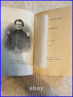 Personal Memoirs Of US Grant Vols 1,2 (1st Edition) 1885 1886 Signed(read desc)